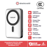 [Sertifikat CCC] Delcell AERO Power Bank Wireless Magnetic Magsafe 10500mAh Fast Charging 22.5W Type C PD LED Display Built-in